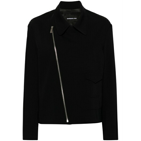 バーバラ ブイ レディース ジャケット＆ブルゾン アウター Crepe biker jacket Black｜asty