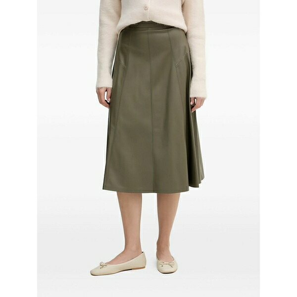 ベネトン  レディース スコート ボトムス A-line MIDI skirt Green