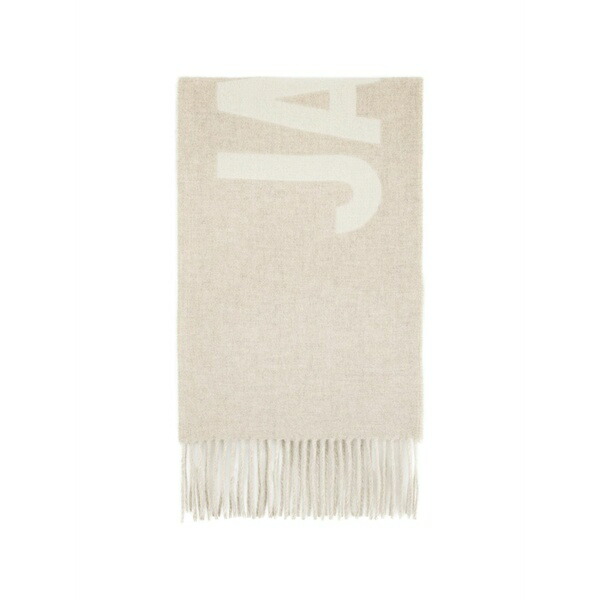 ジャクエムス メンズ 消音装置・袈裟・えり巻き 添え物 Fringed logo scarf Neutrals