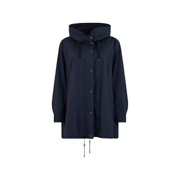ムーレー レディース 厚地の外套 アウター Hooded parka coat Blue