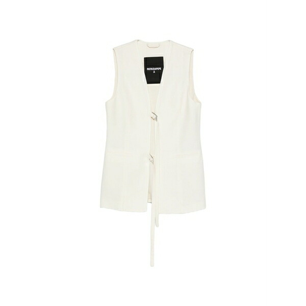 パトリツィア ペペ レディース ジャケット＆ブルゾン アウター Tie-detail gilet Neutrals｜asty