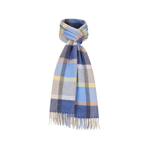 チェルシー インポーツ メンズ えり巻き・袈裟・えり巻き 付属物 Plaid cashmere scarf Blue
