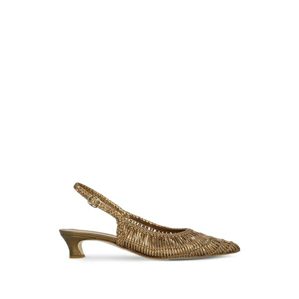 ジュリーディー レディース パンプス シューズ Woven metallic slingback pumps Gold