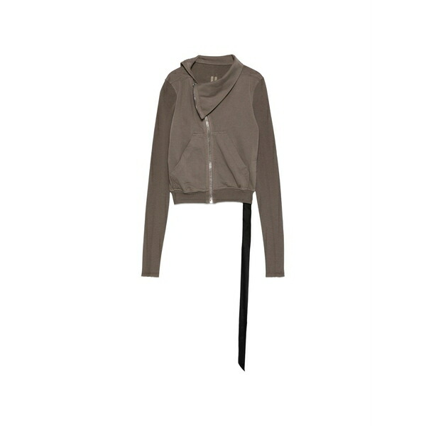 リックオウエンス レディース パーカー・スウェットシャツ アウター Micro mountain cotton hoodie Grey｜asty