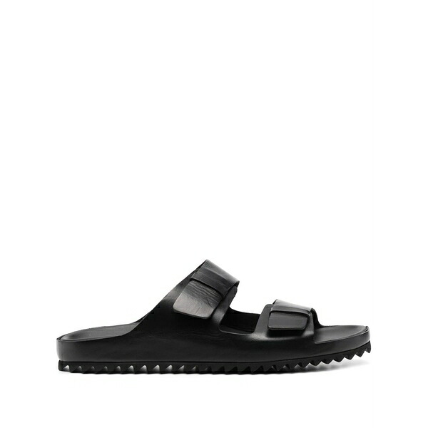 オフィチーネ 創造的 メンズ サンダル シューズ Double strap flat sandals Black