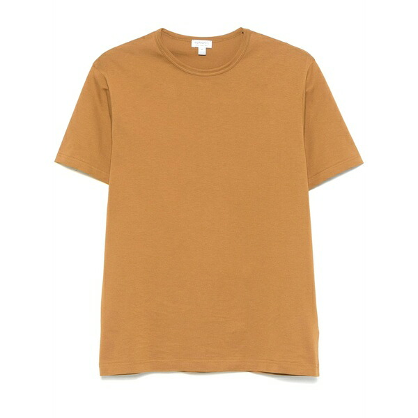サンスペル メンズ Tシャツ トップス Cotton t-shirt Brown|asty
