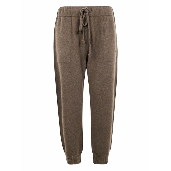 ユマ・ワン メンズ カジュアルパンツ ボトムス Drawstring knitted trousers Brown｜asty