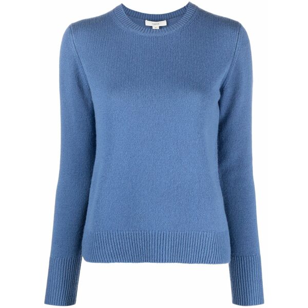 ヴィンス レディース 編み物\u0026スウェーター アウター Long-sleeve crew-neck jumper  Blue