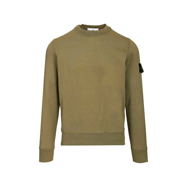 ストーンアイランド メンズ パーカー・スウェットシャツ アウター Logo-patch sweatshirt Green パーカー-トップス