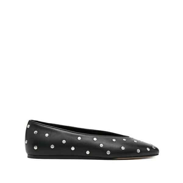 ル モンド ベリル レディース サンダル シューズ Luna stud-embellished leather ballerina shoes Black|asty