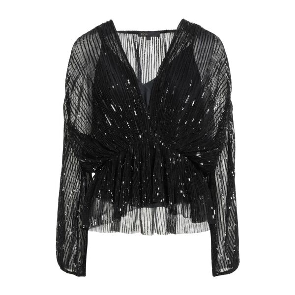 【送料無料】 マージュ レディース Tシャツ トップス Tops Black｜asty