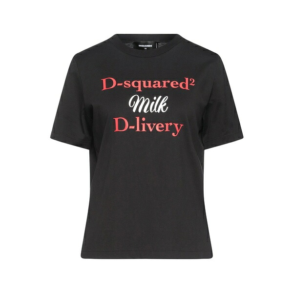 【送料無料】 ディースクエアード レディース Tシャツ トップス T-shirts Black