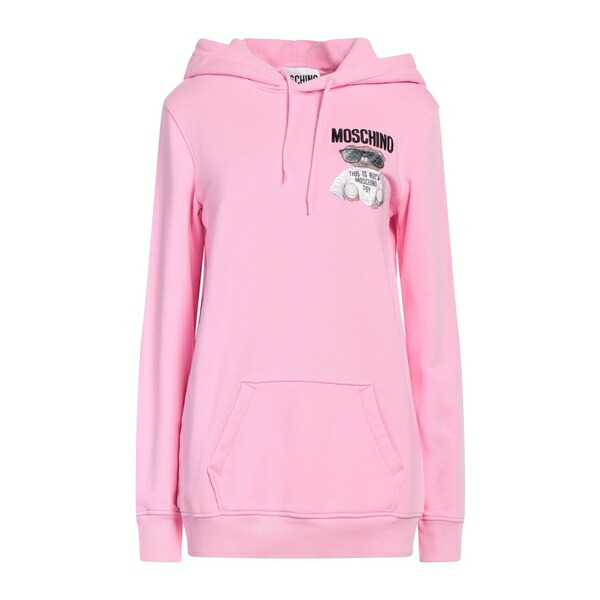 【貨物輸送無料】 モスキーノ レディース パーカー・スウェットシャツ アウター Sweatshirts Pink