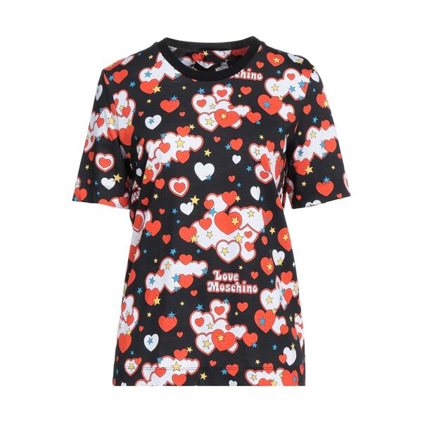 【送料無料】 モスキーノ レディース Tシャツ トップス T-shirts Black
