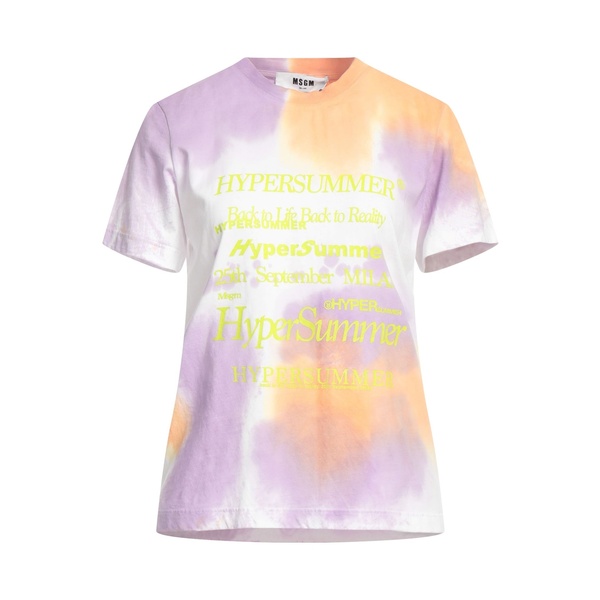 【送料無料】 エムエスジイエム レディース Tシャツ トップス T-shirts Purple