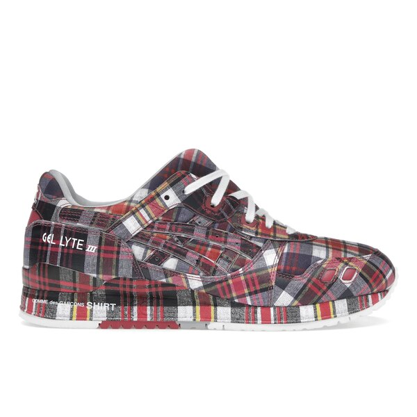 ASICS アシックス メンズ スニーカー  【ASICS Gel-Lyte III \u002707 Remastered Comme des Gar§ons SHIRT Red Plaid】  大きさ US_8.5(26.5糎) Red