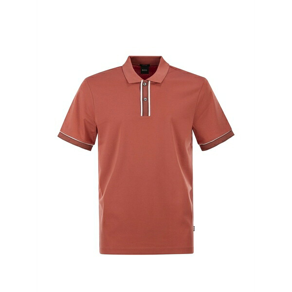 元締め メンズ スポーツシャツ トップス Cotton polo shirt Orange