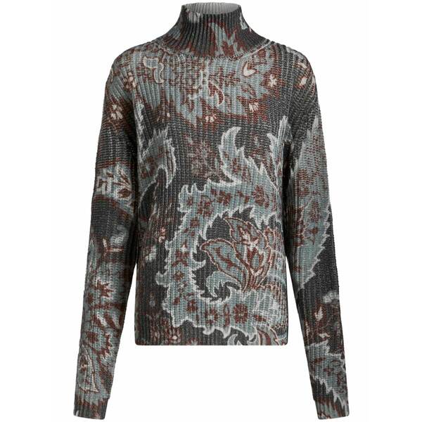 エトロ レディース 編み物\u0026スウェーター アウター Floral-print wool sweater Blue