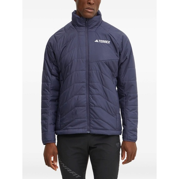アディダス メンズ ジャケット＆ブルゾン アウター Quilted high-neck jacket Blue｜asty
