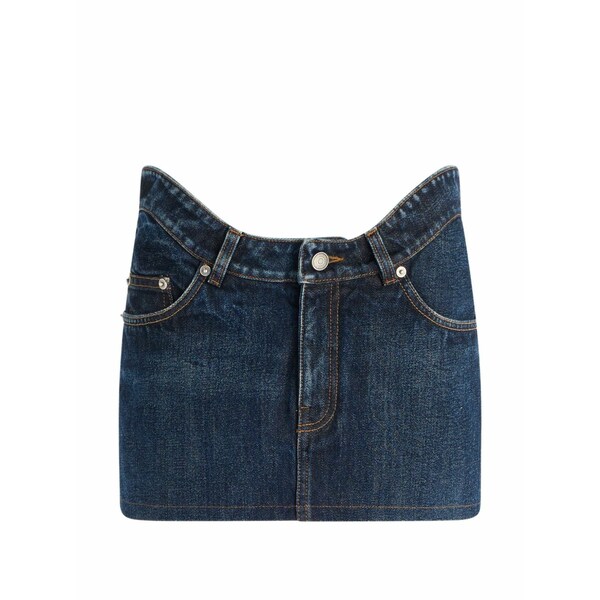 ジャンポール ゴルチエ レディース スカート ボトムス The curved denim mini skirt Blue｜asty