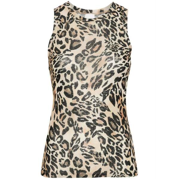 ナヌーシュカ レディース カットソー トップス Anneke leopard-print tank top Black