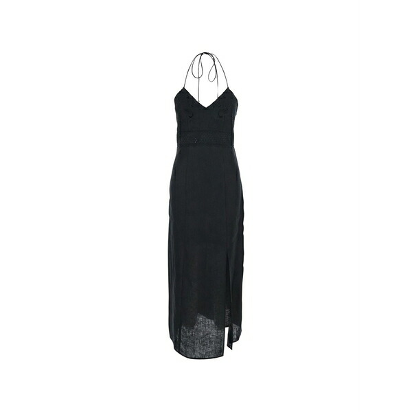 ツイン仕掛ける レディース 衣装 トップス Embroidered eyelet MIDI dress Black