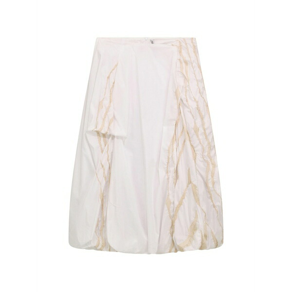 リビアナコンティ レディース スコート ボトムス Levante ruffled MIDI skirt White