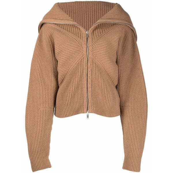 アンブッシュ レディース ジレー アウター Folded-collar zipped cardigan Neutrals