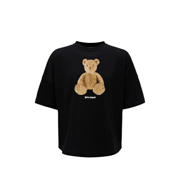 パーム・エンジェルス メンズ スポーツシャツ トップス Bear-print t-shirt Black