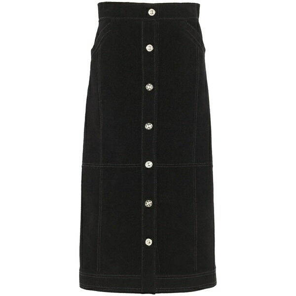 バリー レディース スコート ボトムス High-waisted MIDI skirt Black