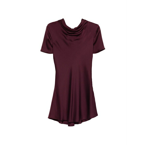 ステゥド レディース ワンピース トップス Cowl-neck silk mini dress Purple|asty