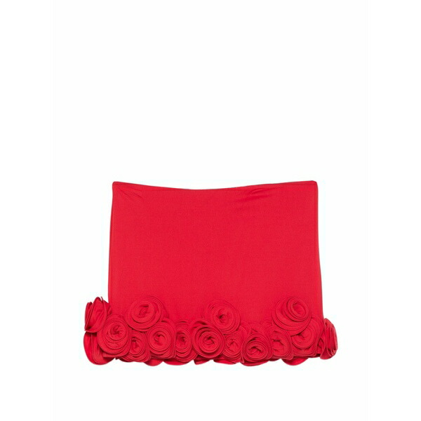 ラルーベッシュ レディース スコート ボトムス Floral-appliqu?? skirt Red