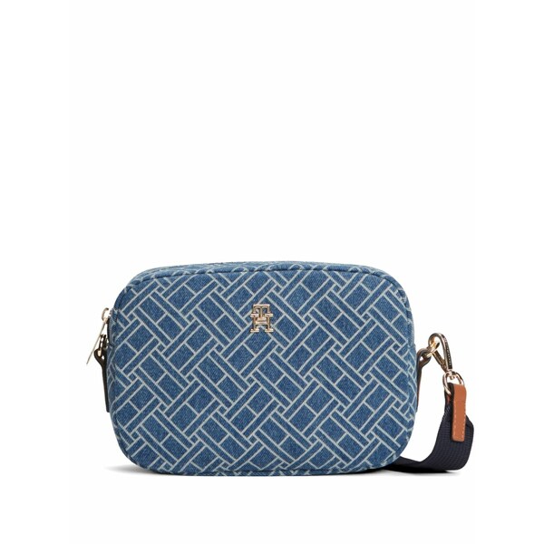 トミー ヒルフィガー レディース ショルダーバッグ バッグ Monogram-print shoulder bag Blue｜asty