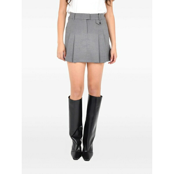 ペニーブラック レディース スカート ボトムス Pleated mini skirt Grey