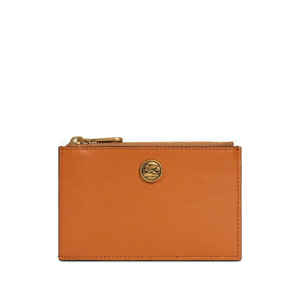 エトロ メンズ 金入れ 付属物 Pegaso-appliqu?? wallet Orange