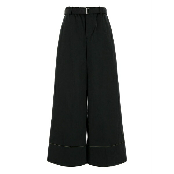 サカイ レディース カジュアルパンツ ボトムス Welt-pockets cuffed trousers Black｜asty