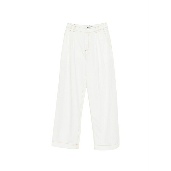 ダークパーク レディース デニムパンツ ボトムス Contrast stitch trousers White｜asty
