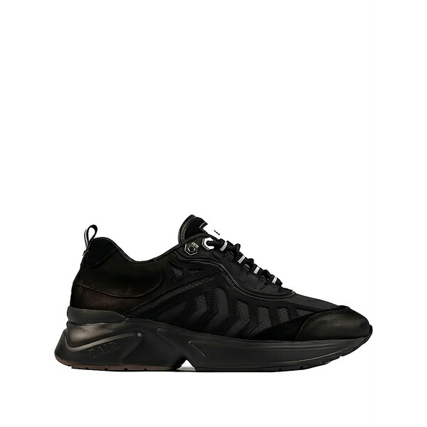 バルアール メンズ スニーカー シューズ Chevron panel trainers Black