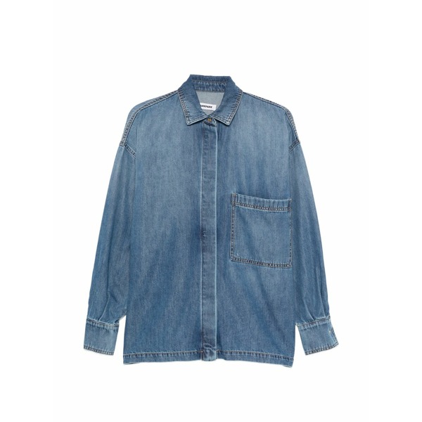 ダークパーク レディース シャツ トップス Pocket denim shirt Blue｜asty