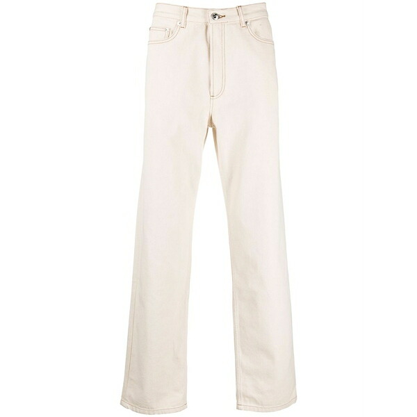 アーペーセー メンズ ジーンズズボン下 ボトムス Straight-leg cotton jeans Neutrals