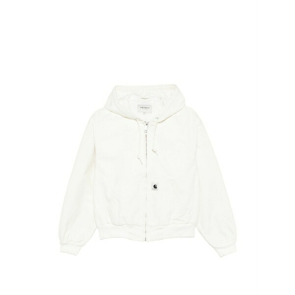 カーハート レディース ジャケット&ブルゾン アウター Logo-patch hooded jacket White|asty