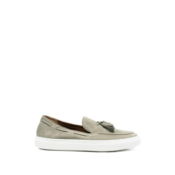 フラテッリ ロセッティ メンズ スリッポン・ローファー シューズ Tassel pebbled-leather loafers Green