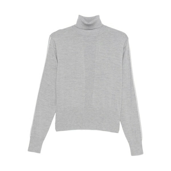 パトリツィア ペペ レディース ニット&セーター アウター Roll-neck ribbed sweater Grey|asty