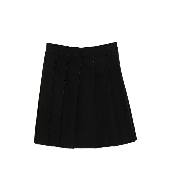 トーテム レディース スコート ボトムス Beaded pleated mini skirt Black
