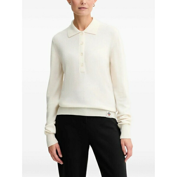 バリー レディース スポーツシャツ トップス Logo-patch polo top Neutrals