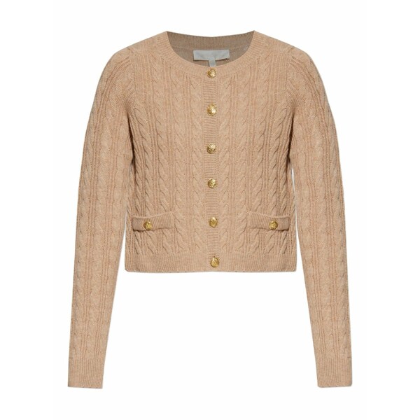 ラブスハックファンシー レディース ジレー アウター Cable-knit button cardigan Neutrals
