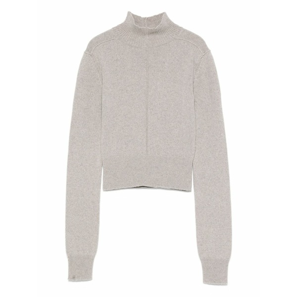 リックオウエンス レディース 編み物\u0026ティーシャツ アウター Headon high-neck cropped sweater Grey