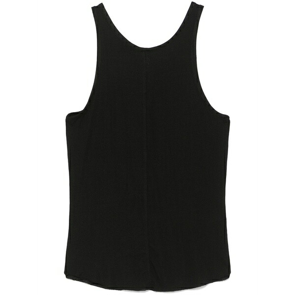 トム・Cr レディース カットソー トップス Fine-ribbed tank top Black