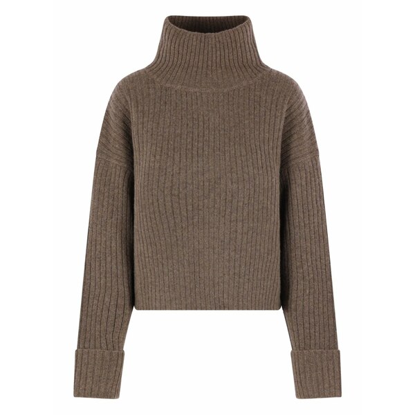 ル・カシャ レディース 編み物\u0026スウェーター アウター Ribbed roll-neck sweater Brown
