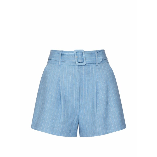 ヴェロニカ ベアード レディース カジュアルパンツ ボトムス Piper pinstripe belted shorts Blue|asty